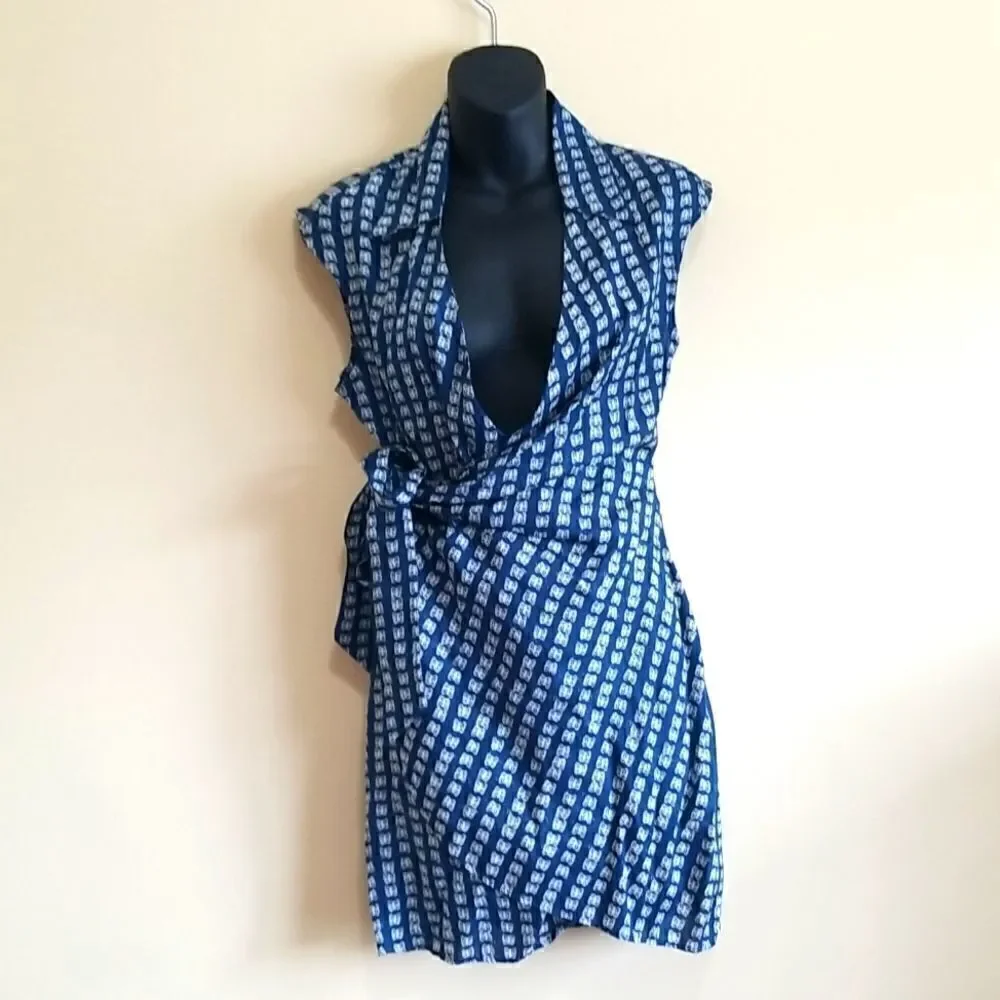Urban Outfitters  Blue& White Wrap Dress Sz Xsmall